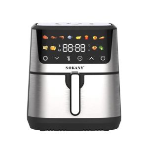 Аэрофритница электрическая Sokany SK-10066 Электрическая фритюрница без масла с таймером / Аэрогриль 9.5 л 2400 Вт
