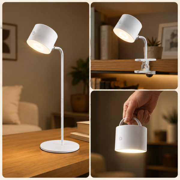 Аккумуляторная настольная лампа BL-T-006 / Многофункциональная LED-лампа / Светильник 3в1