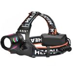 Аккумуляторный фонарь Bailong BL-8096-4 / Налобный фонарик 4 цвета свечения (белый, красный, зеленый, синий) — фото 5
