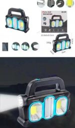 Аккумуляторный LED фонарь прожектор с солнечной панелью USB выход съемные Hurry Bolt HB-6169 — фото 4