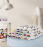 Акварельные маркеры 24 Water color pen / Набор маркеров в белом ведерке / Художественные маркеры — фото 2