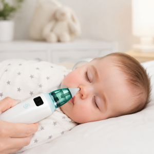 Аспиратор детский аккумуляторный 2-в-1 BABY NOSE с LED-дисплеем и регулятором мощности (WO-19) — фото 2