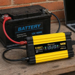 Автомобильный инвертор Желтый / Преобразователь напряжения с 12-220V, 500Вт, 2хUSB — фото 3