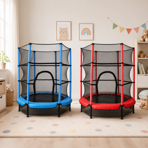 Батут детский для дома TILLY BT-RJ-0072 с защитной сеткой диаметр 140 см до 100 кг