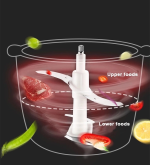 Блендер Raf Food Processor R7019 измельчитель кухонный 250W металлическая чаша на 2 л чоппер — фото 3