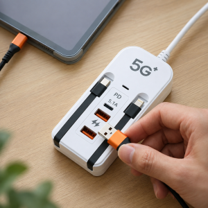 Быстрое зарядное устройство 66 Вт, 2 USB-порта и 2 PD- порта, Type-C / Компактная, многофункциональная, мощная зарядная станция