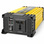 Автомобильный инвертор Желтый / Преобразователь напряжения с 12-220V, 2000Вт, 2хUSB — фото 2