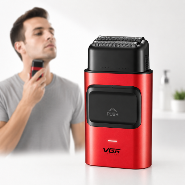 Шейвер VGR V-307 аккумуляторный / Триммер для лица / Мужская электробритва с USB