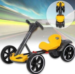Машина дитяча електро HL-B6 з аккум.6V, 4.5A, 6км.ч, до 50кг, 3-8 років +пульт ДУ желтая — фото 2