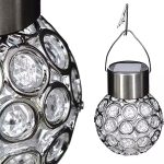 Садовый кристаллический светильник / Уличный солнечный фонарь garden light / Светильник с солнечной панелью — фото 7