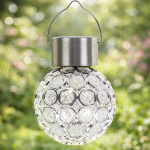 Садовый кристаллический светильник / Уличный солнечный фонарь garden light / Светильник с солнечной панелью — фото 2