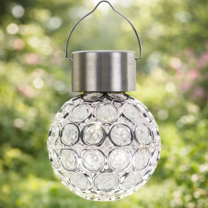 Садовый кристаллический светильник / Уличный солнечный фонарь garden light / Светильник с солнечной панелью — фото 2