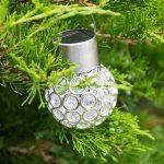 Садовый кристаллический светильник / Уличный солнечный фонарь garden light / Светильник с солнечной панелью — фото 6