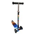 Самокат Scooter с подсветкой колес для девочки и мальчика синий — фото 2