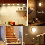 Настенная LED-лампа с датчтком движения 8х2см / Беспроводной круглый ночник USB с магнитным креплением — фото 2