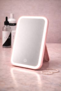 Сенсорное зеркало с подсветкой на аккумуляторе для макияжа Led makeap mirro — фото 2