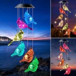 Декоративный подвесной садовый светильник Птички с солнечной панелью / LED-птицы для сада, водонепроницаемые светильники — фото 4