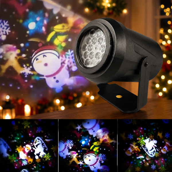 Детский LED проектор Projection Lamp с 16 рисунками / Мультиколорный проектор с 3D / LED прожектор детский