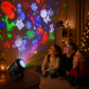 Детский LED проектор Projection Lamp с 16 рисунками / Мультиколорный проектор с 3D / LED прожектор детский — фото 2