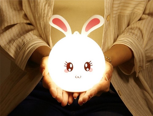 Детский силиконовый ночник 3DTOYSLAMP Кролик