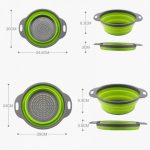 Дуршлаг силиконовый складной большой + маленький Collapsible filter baskets — фото 6