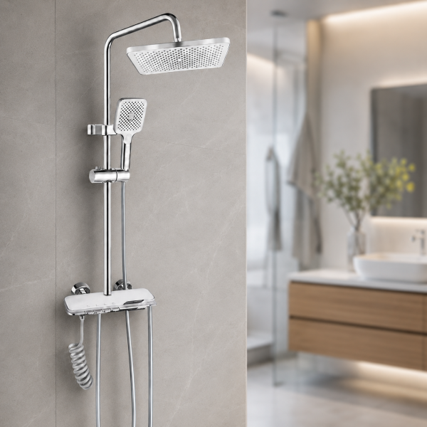 Душ/смеситель Faucet CRH-8916 многофункциональный металл / Душевая стойка в ванную / Комплект для душа