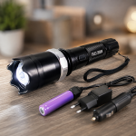 Фонарик BL 1105 + отпугиватель / Фонарик с отпугивателем собак электрический / LED фонарь — фото 4