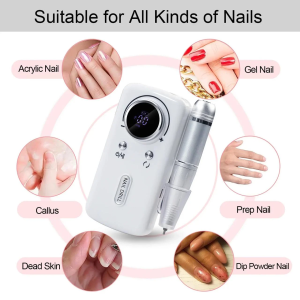 Фрезер для маникюра и педикюра Nail Polisher Machine / Портативный аккумуляторный фрезер 6в1 45000 об/мин — фото 2