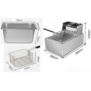 Фритюрница профессиональная Dotvix Electric Fryer D-803 электрическая 2800W 6L — фото 2