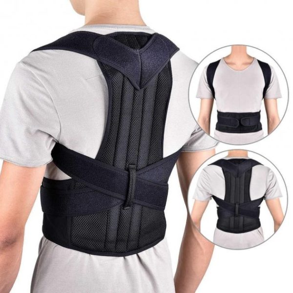 Грудопоясничный корсет корректор правильной осанки Back Pain Need Help Черный для ровной спины от сутулости