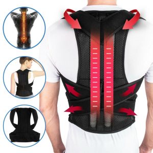 Грудопоясничный корсет корректор правильной осанки Back Pain Need Help Черный для ровной спины от сутулости — фото 2