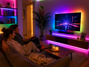 Гибкая светодиодная лента RGB USB 15м / Лента на USB на монитор, мебель + пульт / LED лента от павербанка — фото 2