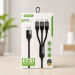 Кабель 3 в 1 для зарядки USB с разъемами Type-C, Lightning и Micro USB / Кабель быстрая зарядка до 6A 26X-202 — фото 4