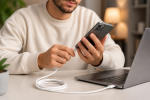 Кабель FAST CHARGE TYPE-C/TYPE-C 140 см / Кабель для быстрой зарядки 6А — фото 2
