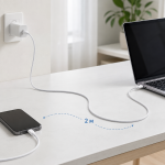 Кабель USB-C – USB-C 60W / Кабель 2 метра, для быстрой зарядки 26X205 — фото 3