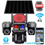 Камера видеонаблюдения 4G 3 объектива HI S9 + солнечная панель 16 МП / Камера с сигнализацией, двухсторонним аудио и поддержккой HIEASY — фото 7