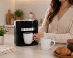 Кофемашина с двумя чашками Coffee Machine AND 5269 Черная / Капельная кофемашина / Кофеварка электрическая 500W — фото 2