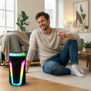 Колонка-Bluetooth 4 дюйма MS-3638BT 40 см / Акустическая система с Bluetooth / Колонка с RGB подсветкой — фото 2