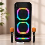 Колонка BTS-2120 Bluetooth / Акустическая система с двумя беспроводными микроонами / Караоке-колонка