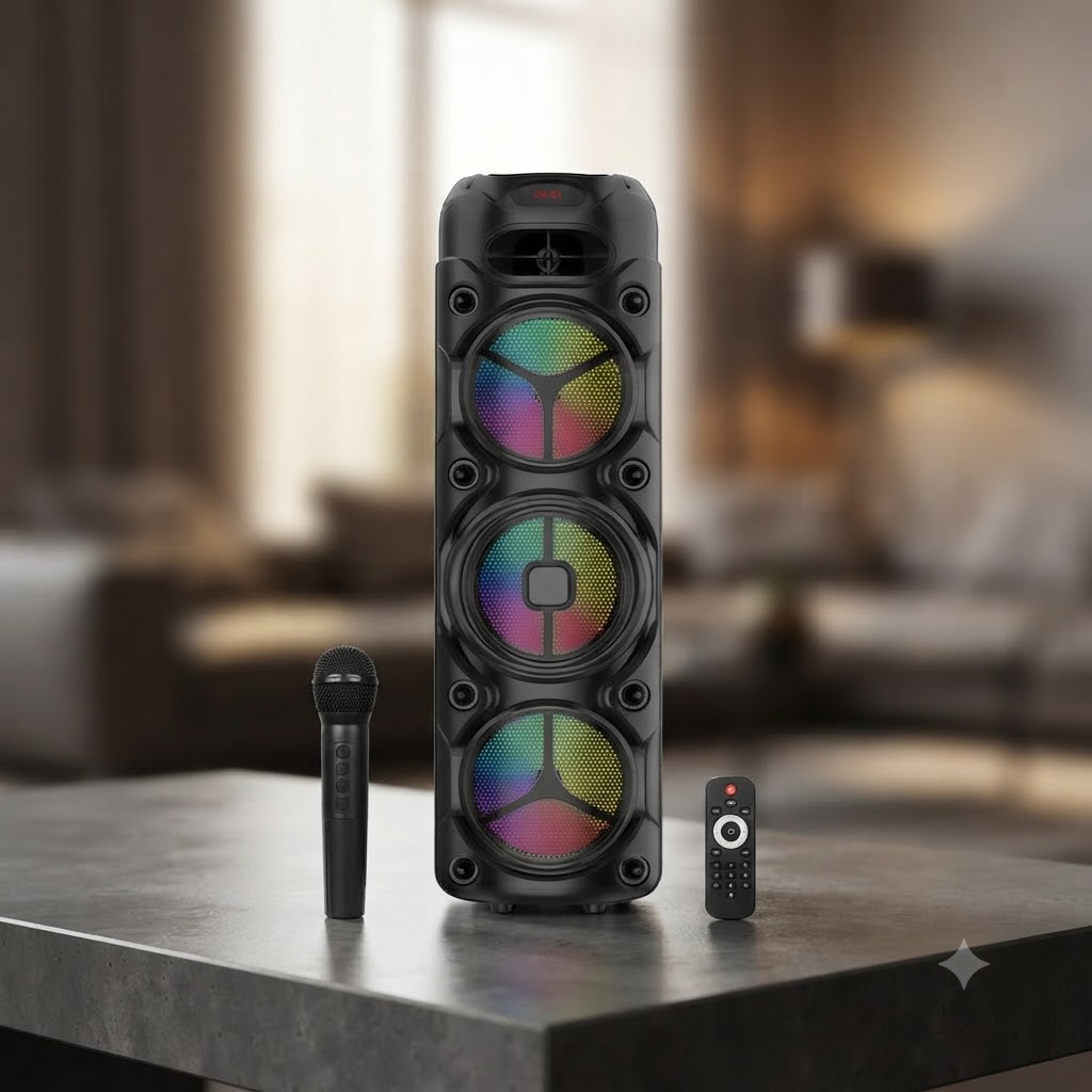 kolonka-s-mykrofonamy-zqs8308-kolonka-bluetooth-akustycheskaia-systema-na-try-dynamyka-54866185238326_94729063d7 Колонка с микрофонами ZQS8308 / Колонка Bluetooth / Акустическая система на три динамика - Зображення 1