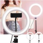 Кольцевая LED лампа YQ-320B (30см) с держателем телефона для бьюти селфи съемки Ring Light — фото 5