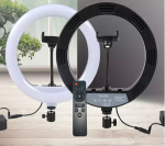 Кольцевая LED лампа YQ-320B (30см) с держателем телефона для бьюти селфи съемки Ring Light — фото 6