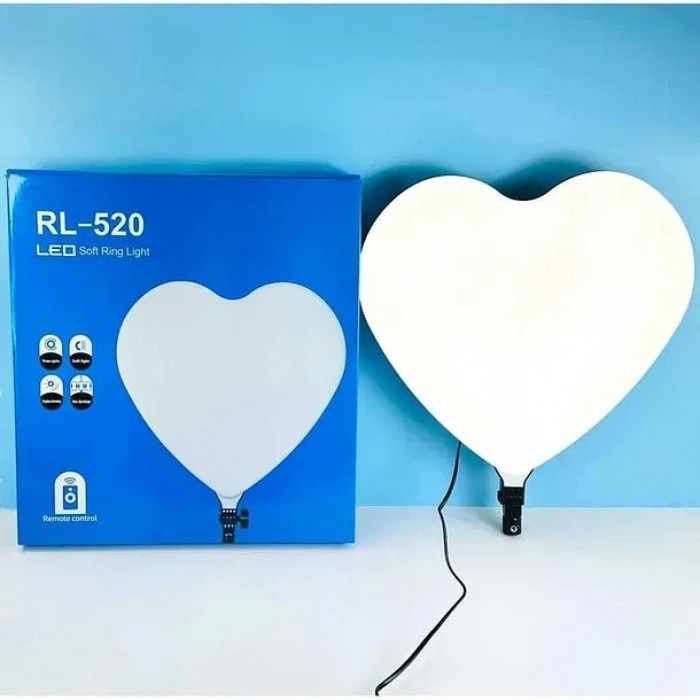 Кольцевая светодиодная Led Лампа/ Светильник Сердце RL-520 (40*42cm) Кольцевая светодиодная Led Лампа/ Светильник Сердце RL-520 (40*42cm)