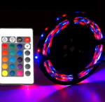 Комплект Светодиодная лента многоцветная 3528 RGB комплект 5м c пультом — фото 4