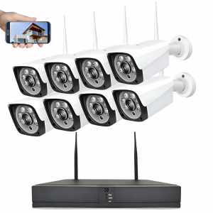 Комплект видеонаблюдения DVR KIT-6678 Wi-Fi, 8 камер, 1080P, IP67, ночная съемка / Набор камер 8 шт DVR KIT 6678+регистратор