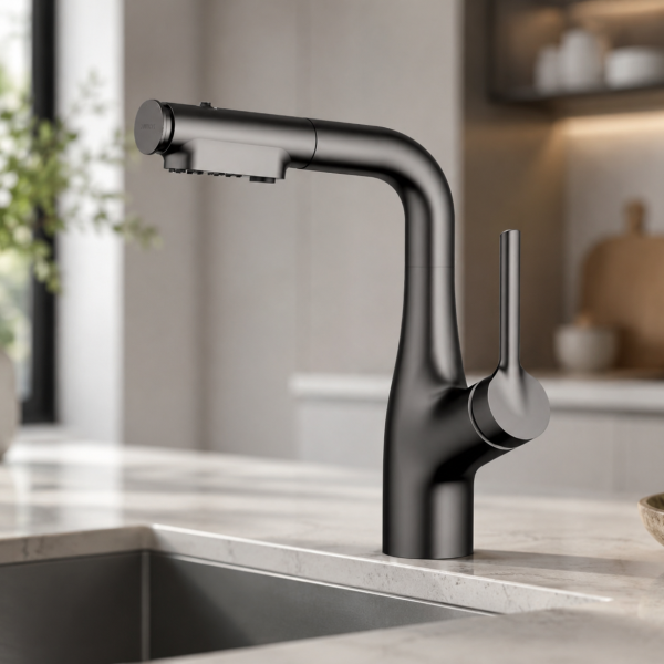 Кран/смеситель Faucet CR-8429 Многофункциональный металл / Смеситель для мойки / Кран-смеситель для кухни Графит матовый