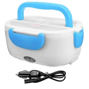 Ланчбокс с подогревом еды 12V Electric lunch box / Ланч-бокс от прикуривателя Голубой