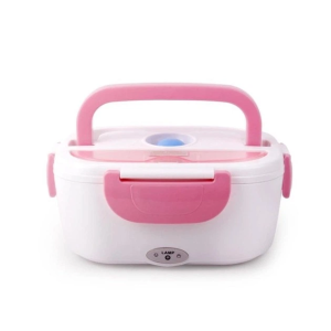 Ланчбокс с подогревом еды 12V Electric lunch box / Ланч-бокс от прикуривателя Розовый