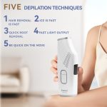 Лазерный эпилятор Kemei KM-7105 / Фотоэпилятор с LED-дисплеем и УФ-подставкой для дезинфекции — фото 4