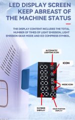 Лазерный эпилятор Kemei KM-7105 / Фотоэпилятор с LED-дисплеем и УФ-подставкой для дезинфекции — фото 5
